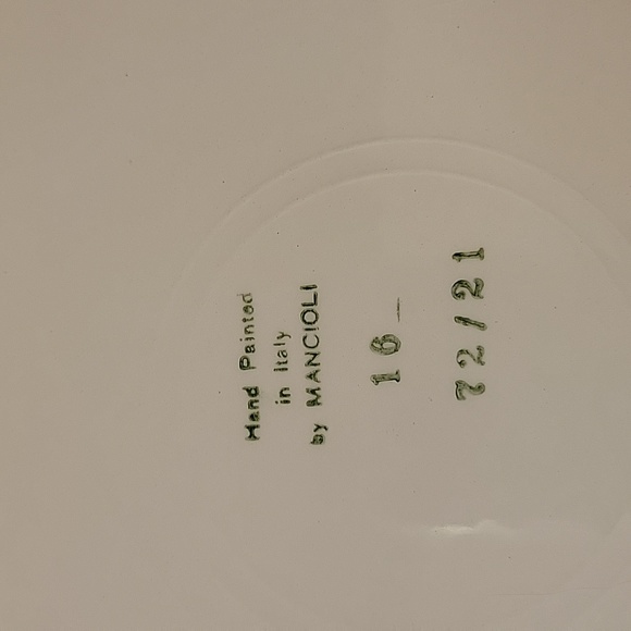 Mancioli Floral Hand Painted Plate - Picture 3 of 4